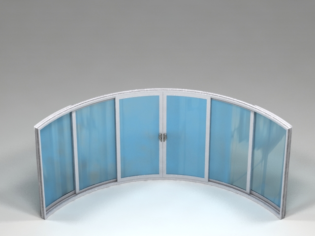 6 sections curved doors