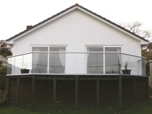 Decking Glass Balustrades