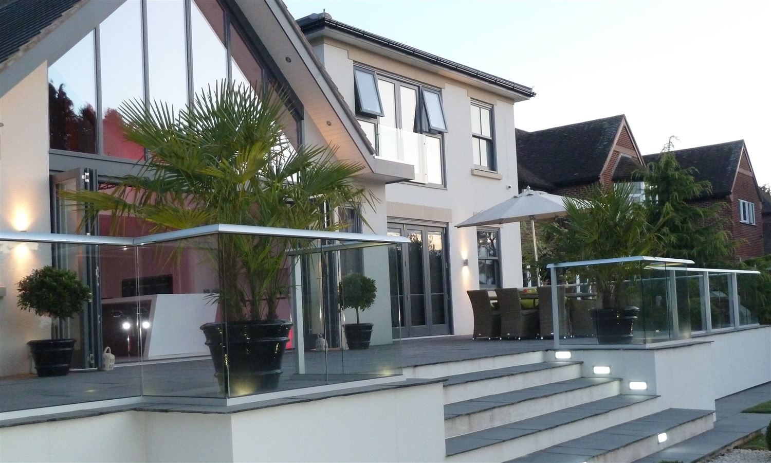 glass balustrade patio