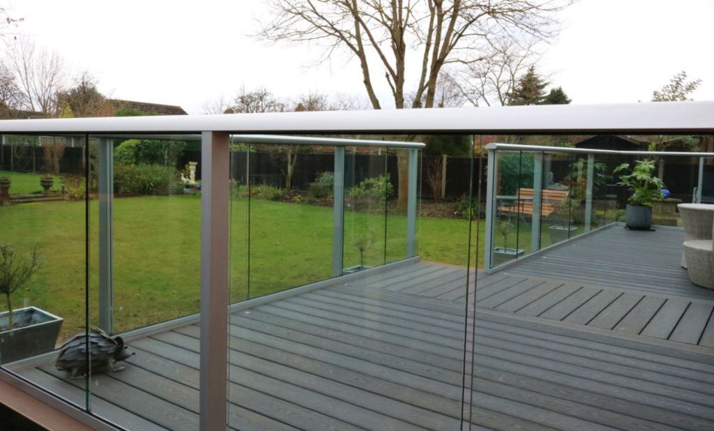 Silver Anodised Glass Balustrades